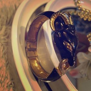 Ram black and gold bracelet